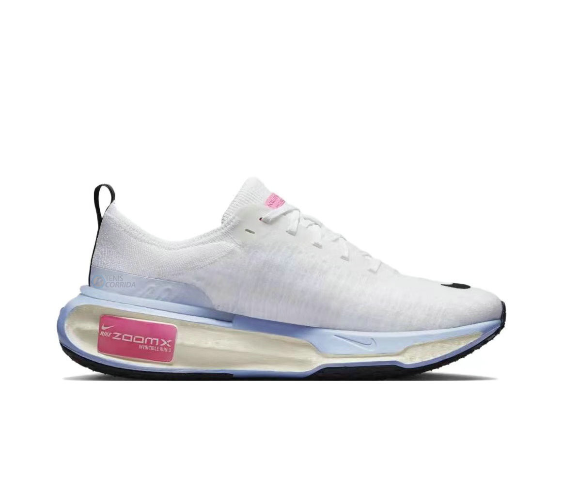 Tênis Nike Zoomx Invincible Run Flyknit 3 Masculino - Branco e Azul 