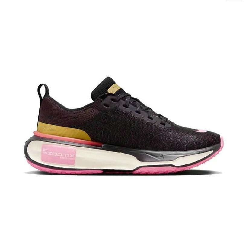 Tênis Nike Zoomx Invincible Run Flyknit 3 Masculino - Preto Rosa e Amarelo