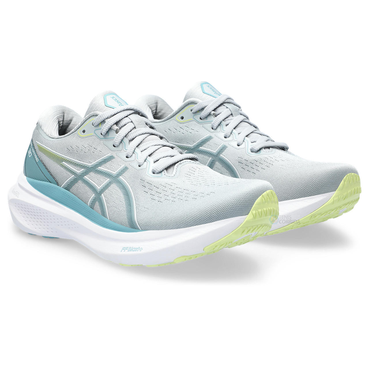 Tênis Asics Gel Kayano 30 - Cinza e Azul Claro - Feminino