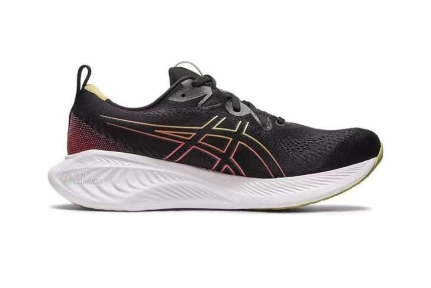 Tênis Asics Gel Cumulus 25 - Preto e Vermelho - Masculino