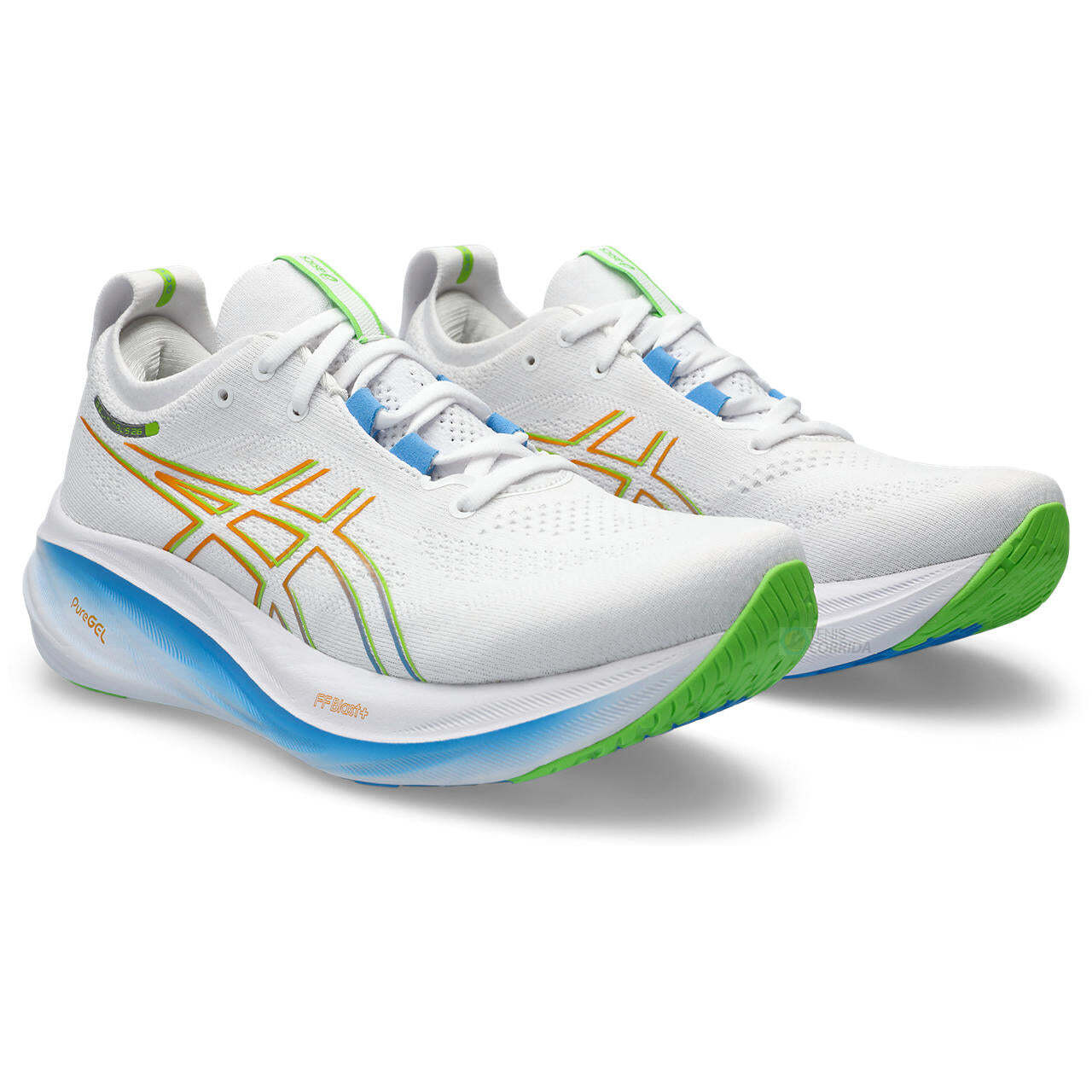 Tênis Asics Gel Nimbus 26 -  Branco e Azul - Masculino