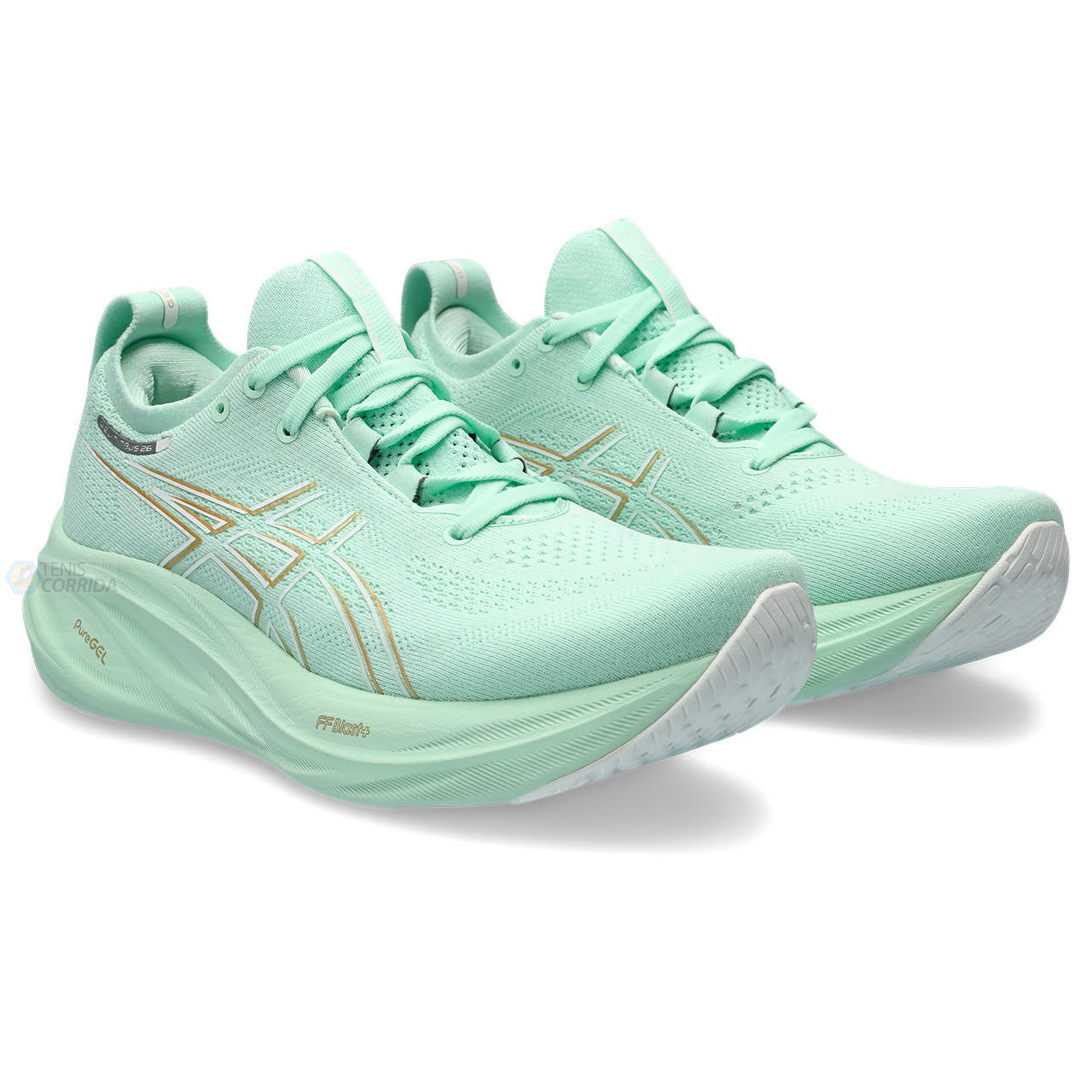 Tênis Asics Gel Nimbus 26 - Verde Claro - Feminino