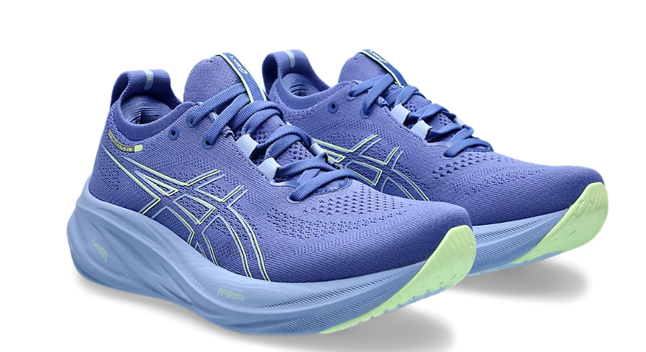 Tênis Asics Gel Nimbus 26 - Roxo com Lilás e Verde - Feminino