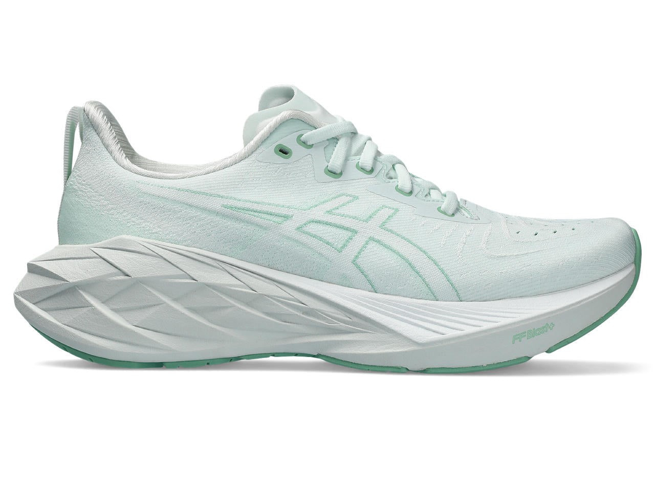 Tênis Asics Novablast 4 - Branco e Verde Claro - Masculino 