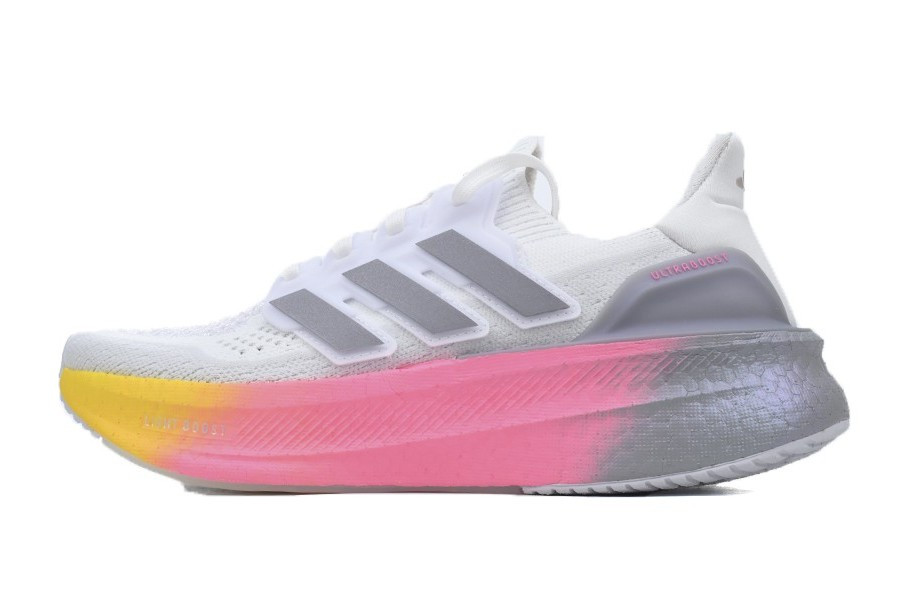 Tênis Adidas Ultraboost 5 - Masculino - Branco e Rosa 
